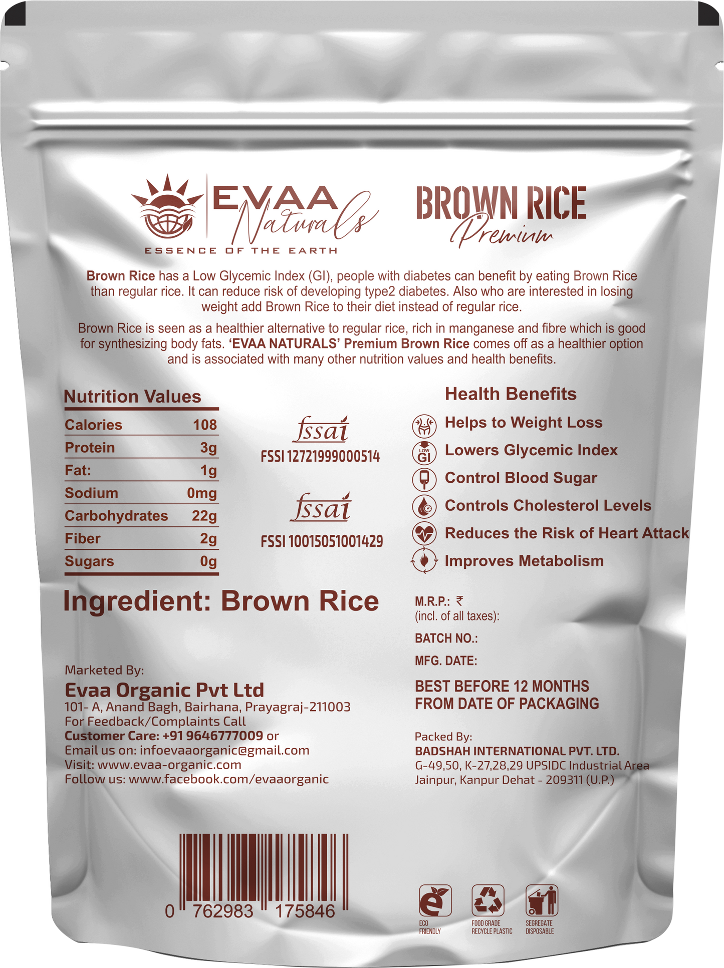 Brown Rice - Evaa Naturals