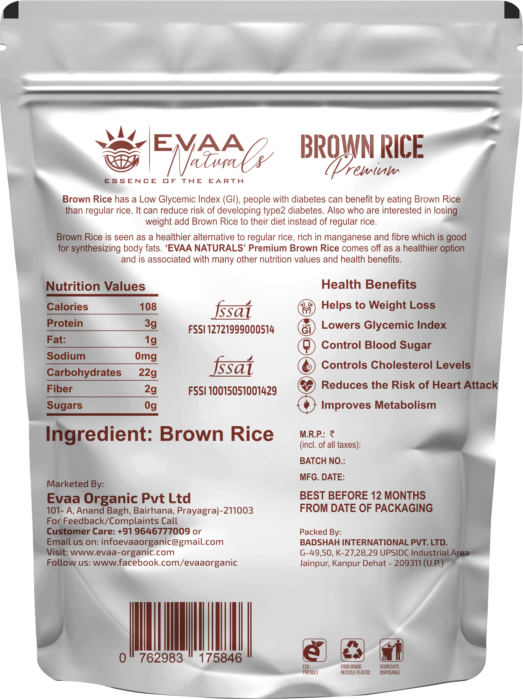 Brown Rice - Evaa Naturals