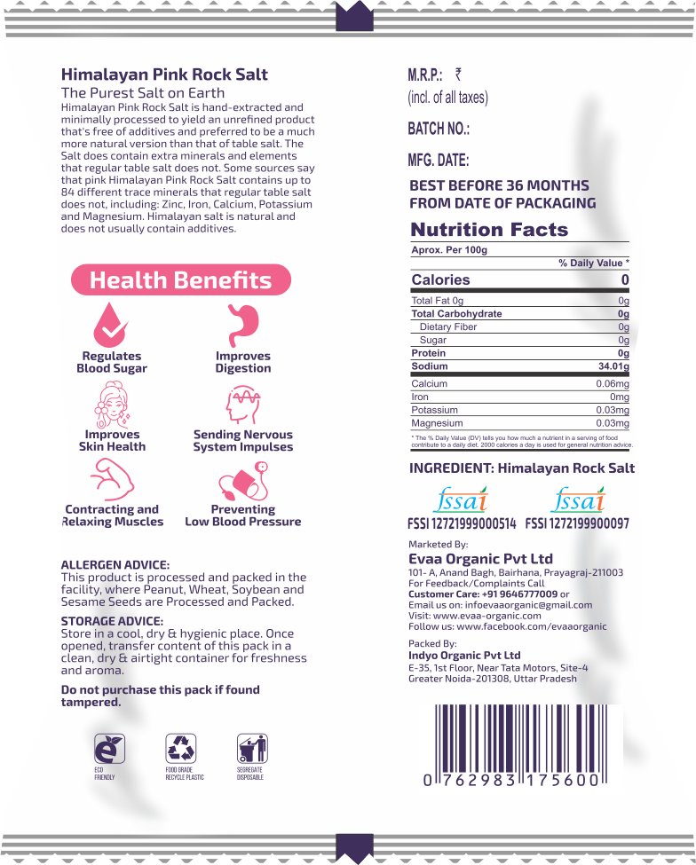 Himalayan Pink Rock Salt - Evaa Naturals